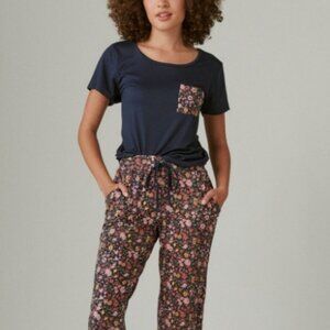 Lucky Brand Women's Floral Pocket Sleep Tee - L